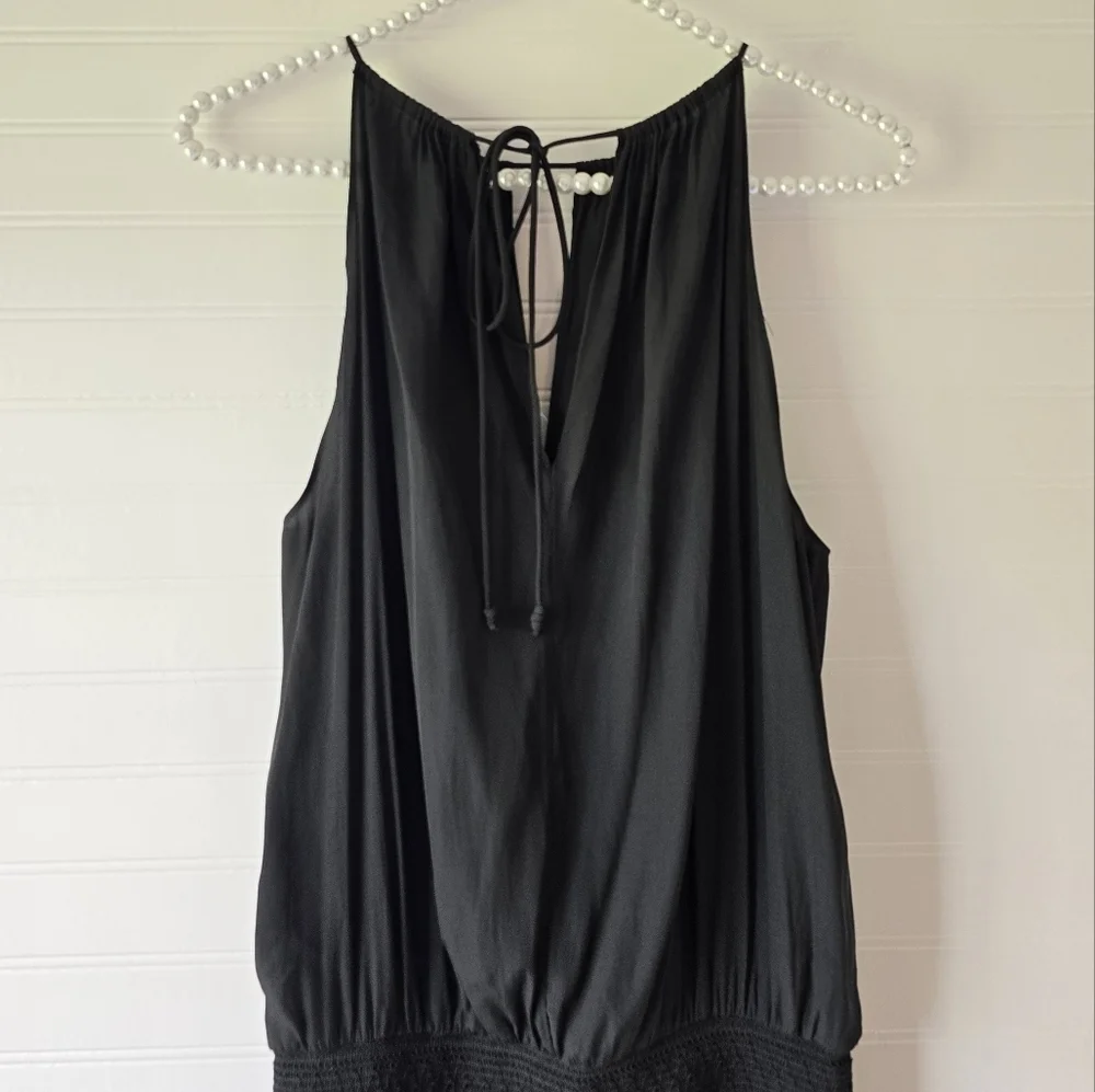 Ramy Brook Paris Sleeveless Mini Sun Dress Black Small Sundress
